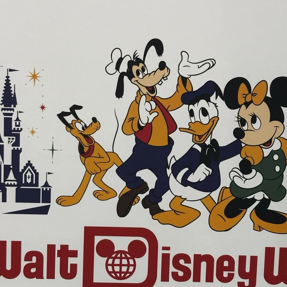 Disney World 50th Magic Kingdom Placemat Board Reversible Map Characters Mickey